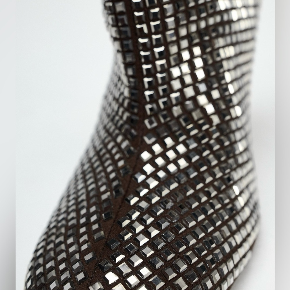 NWT ZARA RHINESTONE HEELED ANKLE BOOT - Picture 5 of 9